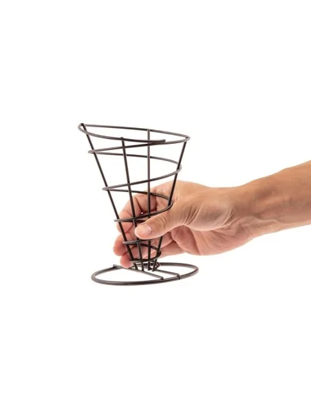 Support conique pour frites noir Olympia