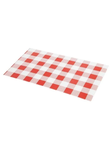 Papier ingraissable vichy rouge 190 x 310mm (lot de 200)