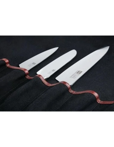 Trousse à couteaux en toile Boldric noire 17 emplacements