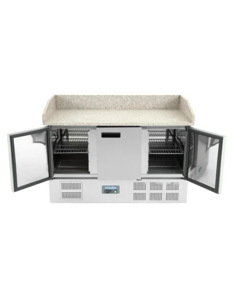 Comptoir de préparation à pizza réfrigéré 3 portes Polar Série G 368L