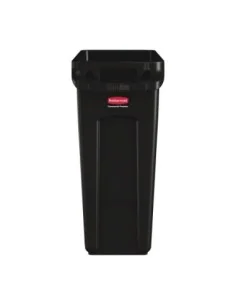 Collecteur de recyclage avec conduits d'aération Rubbermaid Slim Jim noir 60L 2