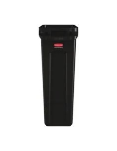 Collecteur de recyclage avec conduits d'aération Rubbermaid Slim Jim noir 87L 2