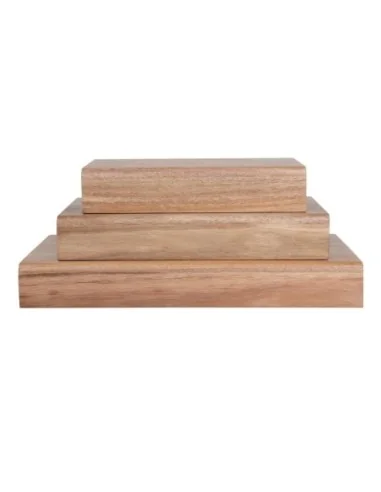Rehausses en bois d'acacia FSC Olympia (lot de 3)