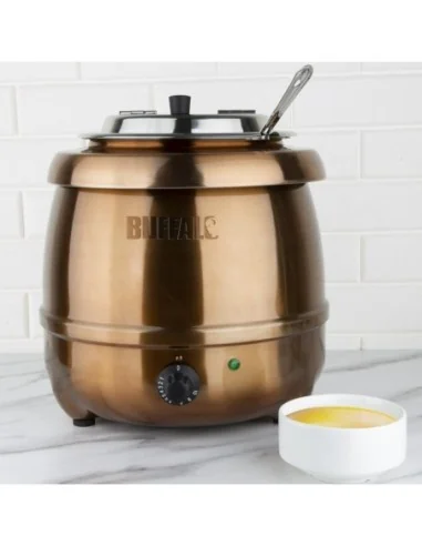 Marmite à soupe Buffalo finition cuivrée