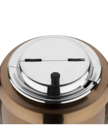 Marmite à soupe Buffalo finition cuivrée