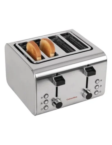 Grille-pain inox Caterlite 4 tranches