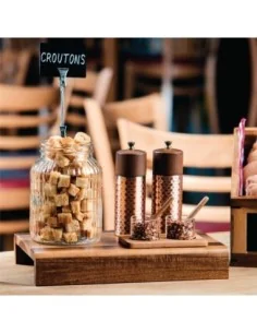 Set moulins à sel et poivre en bois et cuivre Olympia 150mm  2