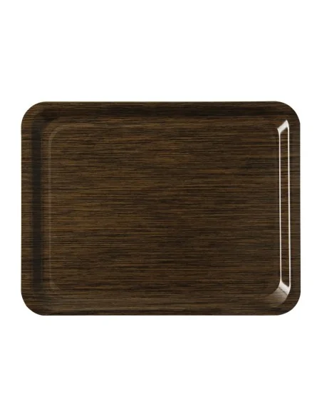 Plateau de service en mélamine Roltex Casino 430x330mm antidérapant wengé