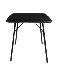 Table à lattes carrée en acier Bolero 700mm noire 2
