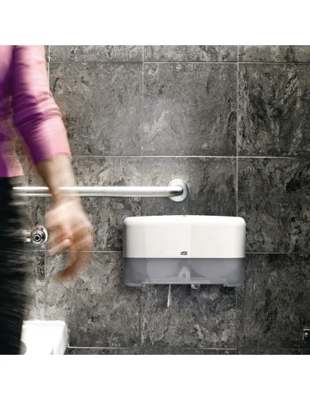 Distributeur double pour papier toilette sans mandrin Tork