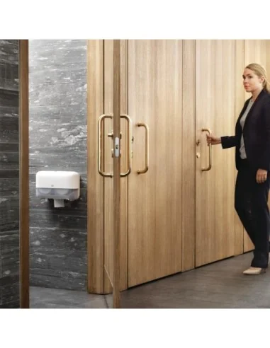 Distributeur double pour papier toilette sans mandrin Tork