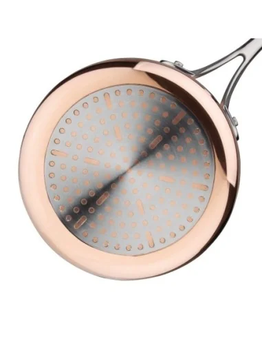 Casserole triple paroi cuivre induction Vogue 160mm