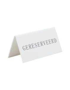 Chevalets table réservée Securit "Gereserveerd" (lot de 5) 2