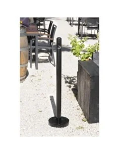 Cendrier poteau en inox noir Securit 1m 2