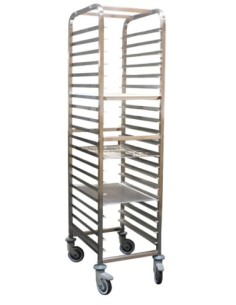 ECHELLE DEMONTABLE INOX GN1/1. 20 NIVEAUX AVEC BUTEES....