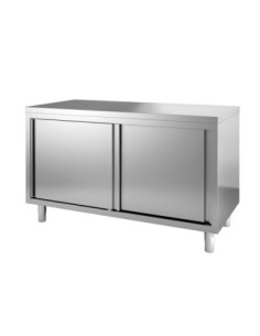 MEUBLE BAS INOX 304 CENTRAL. P. COULISSANTES DOUBLEES L...