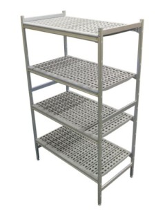 RAYONNAGE D'ANGLE ALU 1569X373 H.1700 4 NIV. POLY  L (en...