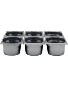 BAC GASTRO INOX GN1/6 P-150  L (en mm) : 176 - P (en mm)...