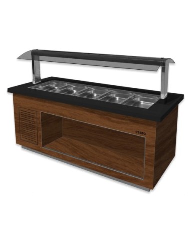 BUFFET BAIN-MARIE CENTRAL CHAUFFANT. 30°C/+90°C...