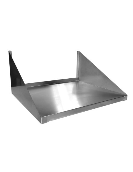 ETAGERE MURALE INOX 304 POUR FOURS MICRO-ONDES  L (en mm) : 600 - P (en mm) : 500 FOURNIE SANS FIXATION