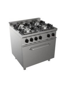 FOURNEAU TOUT GAZ 4 BRULEURS: 2X4.5+2X7.5KW SUR FOUR...