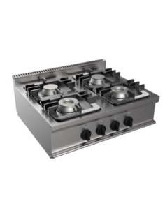 FOURNEAU GAZ 4 BRULEURS INOX 304 A POSER 2X4.5+2X7.5 KW L...