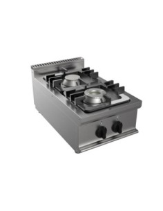 FOURNEAU GAZ 2 BRULEURS INOX 304 A POSER 4.5+7.5 KW L (en...