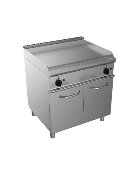 FRY-TOP GAZ LISSE SUR PLACARD FERME ZONE DE CUISSON 800X530 MM L (en mm) : 800 - P (en mm) : 700 H (en mm) : 850