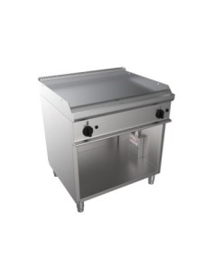 FRY-TOP GAZ LISSE SUR PLACARD OUVERT ZONE DE CUISSON...
