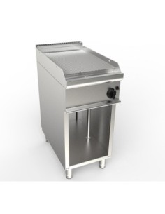 FRY-TOP GAZ NERVUREE SUR PLACARD OUVERT ZONE DE CUISSON...