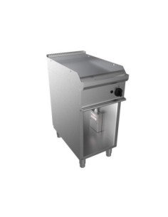 FRY-TOP GAZ LISSE SUR PLACARD OUVERT ZONE DE CUISSON...