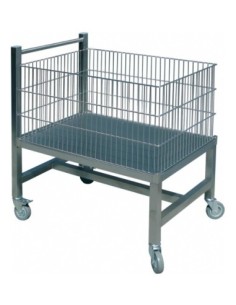 CHARIOT PORTE VIANDE INOX 304. 4 ROUES CHAPE ZINGUEE DONT...