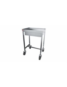 CHARIOT DE DEBROCHAGE INOX304 STRUCTURE TUBE 25X25 BAC...