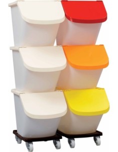 TRIO DE CONTENEURS UNIVERSELS EMPILABLES 40L EN...