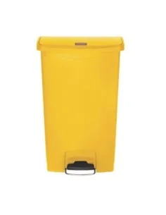 Poubelle à pédale frontale large Slim Jim Step-On Rubbermaid jaune 68L 2