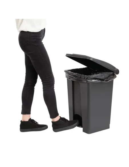 Poubelle de cuisine à pédale Jantex noire 45L