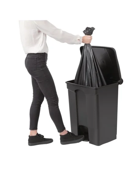Poubelle de cuisine à pédale Jantex noire 65L