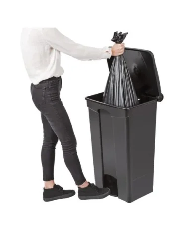 Poubelle de cuisine à pédale Jantex noire 87L