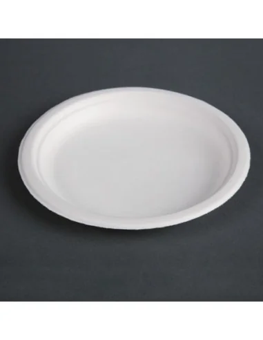 Assiettes en bagasse compostables Fiesta Compostable 17,9 cm (x50)