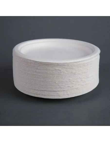 Assiettes en bagasse compostables Fiesta Compostable 17,9 cm (x50)