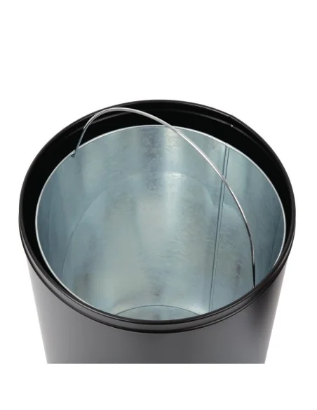 Poubelle dôme ouverte en acier Bolero noire 40L