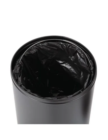 Poubelle dôme ouverte en acier Bolero noire 40L