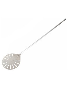 PELLE À PIZZA PERFORÉE EN ACIER INOXYDABLE RONDE 23-120