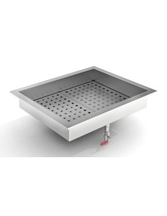 BAC À GLACE PILÉE INTÉGRÉ 2/1 GN