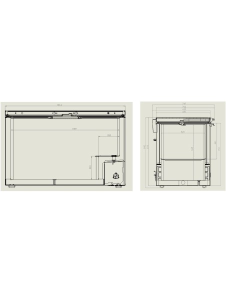 CONGÉLATEUR BAHUT COUVERCLE EN INOX 407 L