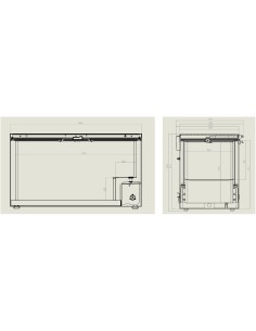 CONGÉLATEUR BAHUT COUVERCLE EN INOX 469 L 2