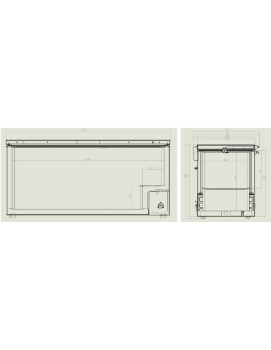 CONGÉLATEUR BAHUT COUVERCLE EN INOX 572 L