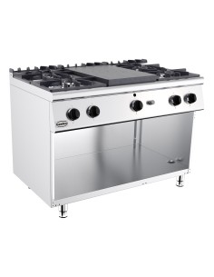 BASE 700 CUISINIÈRE AVEC PLAQUE COUP DE FEU À GAZ 4 BR.