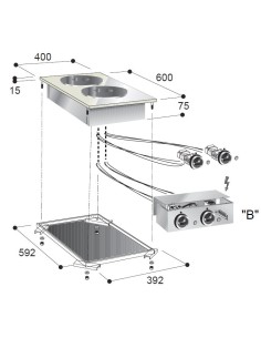 CUISINIÈRE ÉL. 2 PL. 2