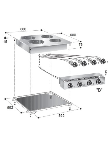 CUISINIÈRE ÉL. 4 PL.